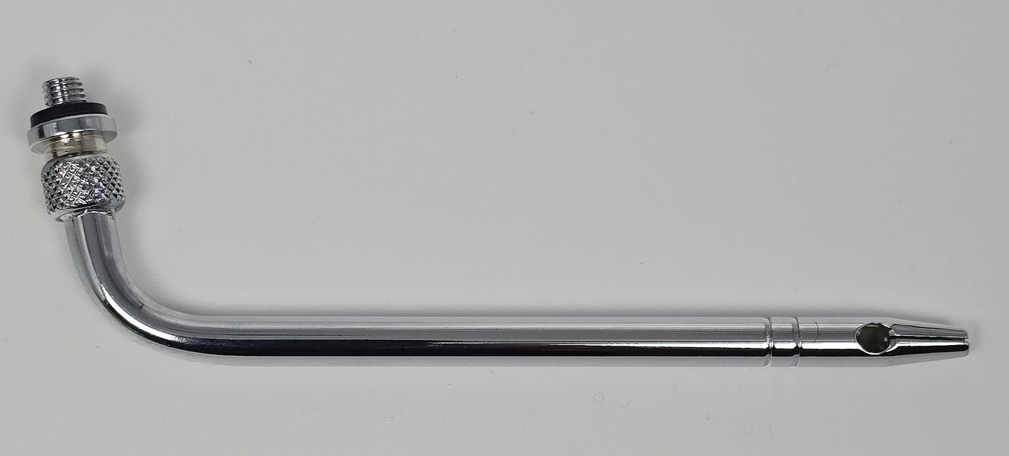 103 Carotid Tube Arterial Tube 4" Curved Threaded Hub Indented Tie-off