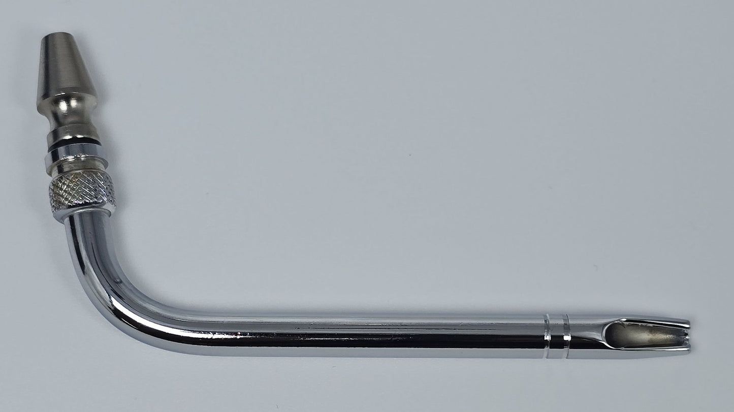 11004 Arterial Tube 4" Curved Slip Hub Indented Tie-off Full-Flow