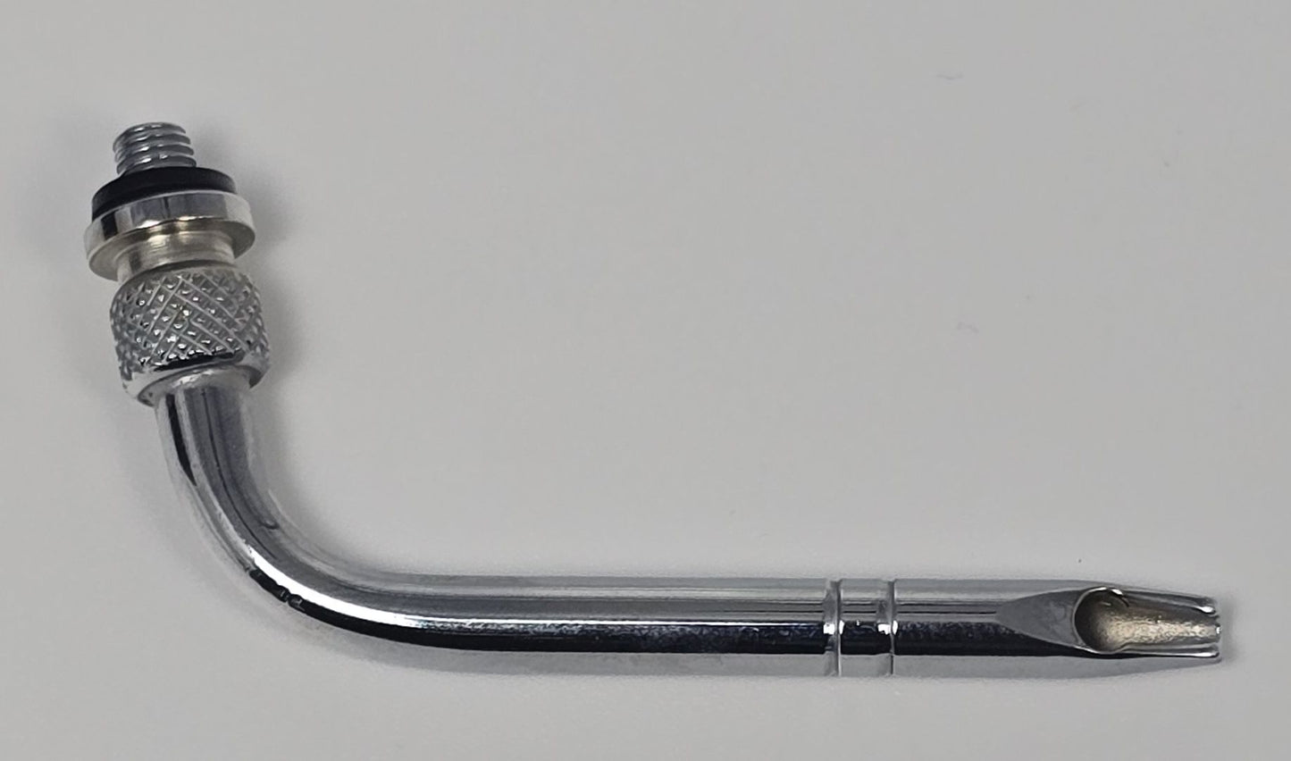 11013 Arterial Tube 2" Curved Threaded Hub Indented Tie-off Full-Flow