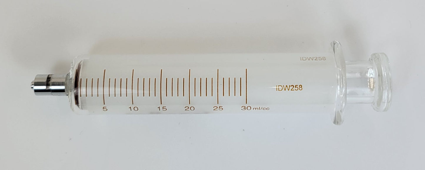 39 cc Glass Hypodermic Syringe Without Needles — 39 Glass Hypo W/OUT Needles 30 CC