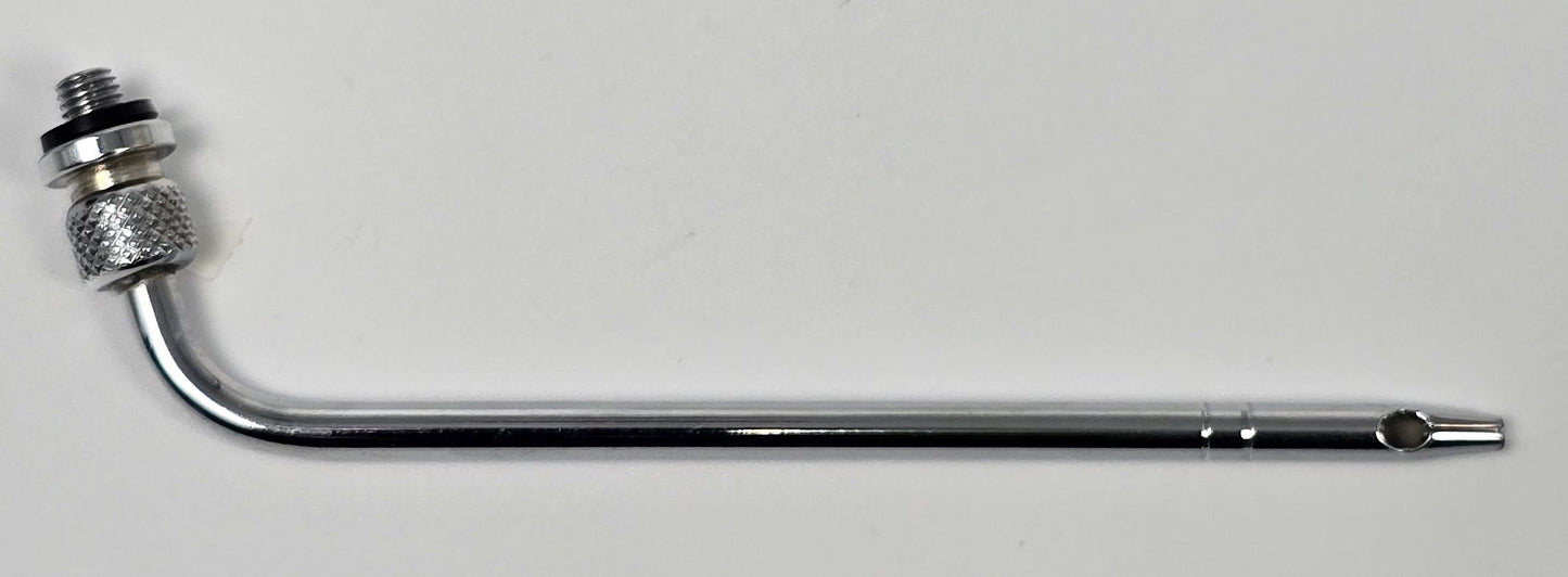 901-C Arterial Tube 4" Curved Slip Hub Indented Tie-off Slotted Vent