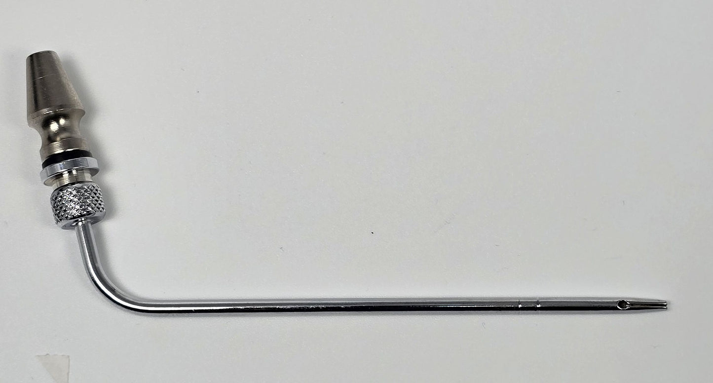 902-C Arterial Tube 4" Curved Slip Hub Indented Tie-off Slotted Vent