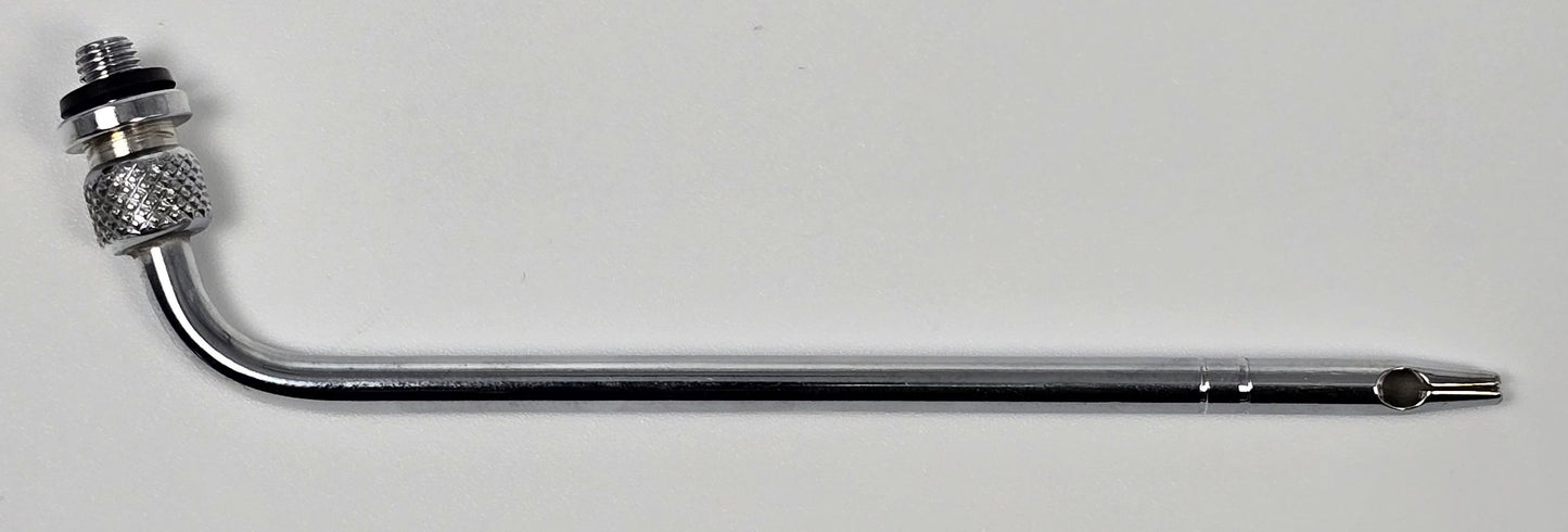 905-C Arterial Tube 4" Curved Threaded Hub Indented Tie-off Slotted Vent