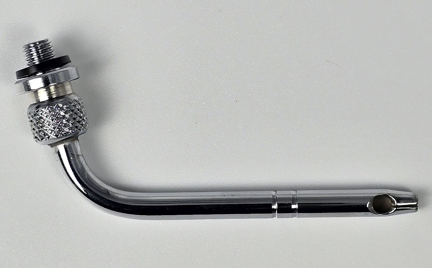 933-T Arterial Tube 2" Curved Threaded Hub Indented Tie-off Slotted Vent