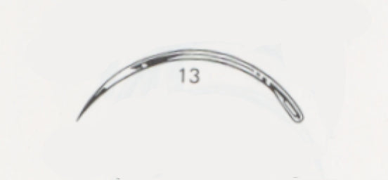 1-0 Regular Surgeon Needle, 3/8 Circle, 1822-14 — 1-0 Regular Surgeon 3/8 Circle 1822-14