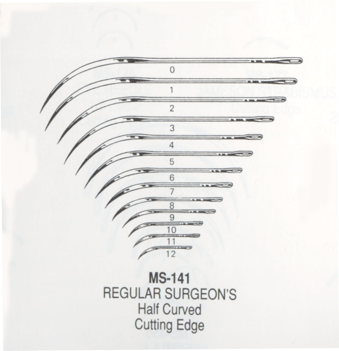 Regular Surgeon Half Curved Suture Needles Set of 6 — Regular Surgeon Half Curved 1820 Set of 6