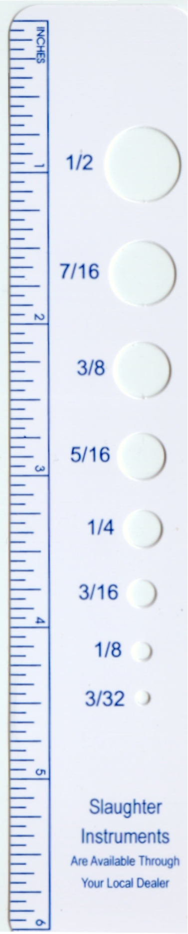 6-Inch Plastic Ruler with Diameter Template — 5010