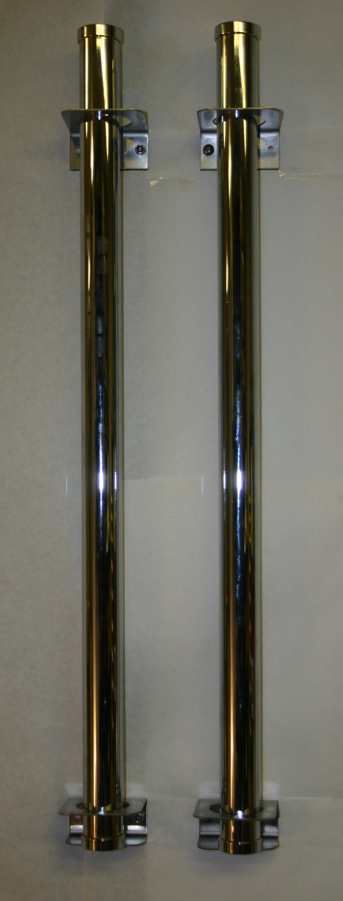 Sanitube Vertical 30" x 1.5" Brass Chrome Plated — 1041 SANITUBE VERTICAL