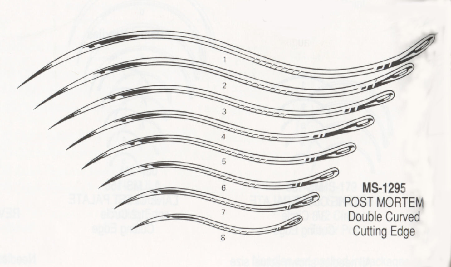 Post Mortem Double Curved Suture Needles Set of 4 - 1819 Series — Post Mortem Double Curved 1819 Set of 4