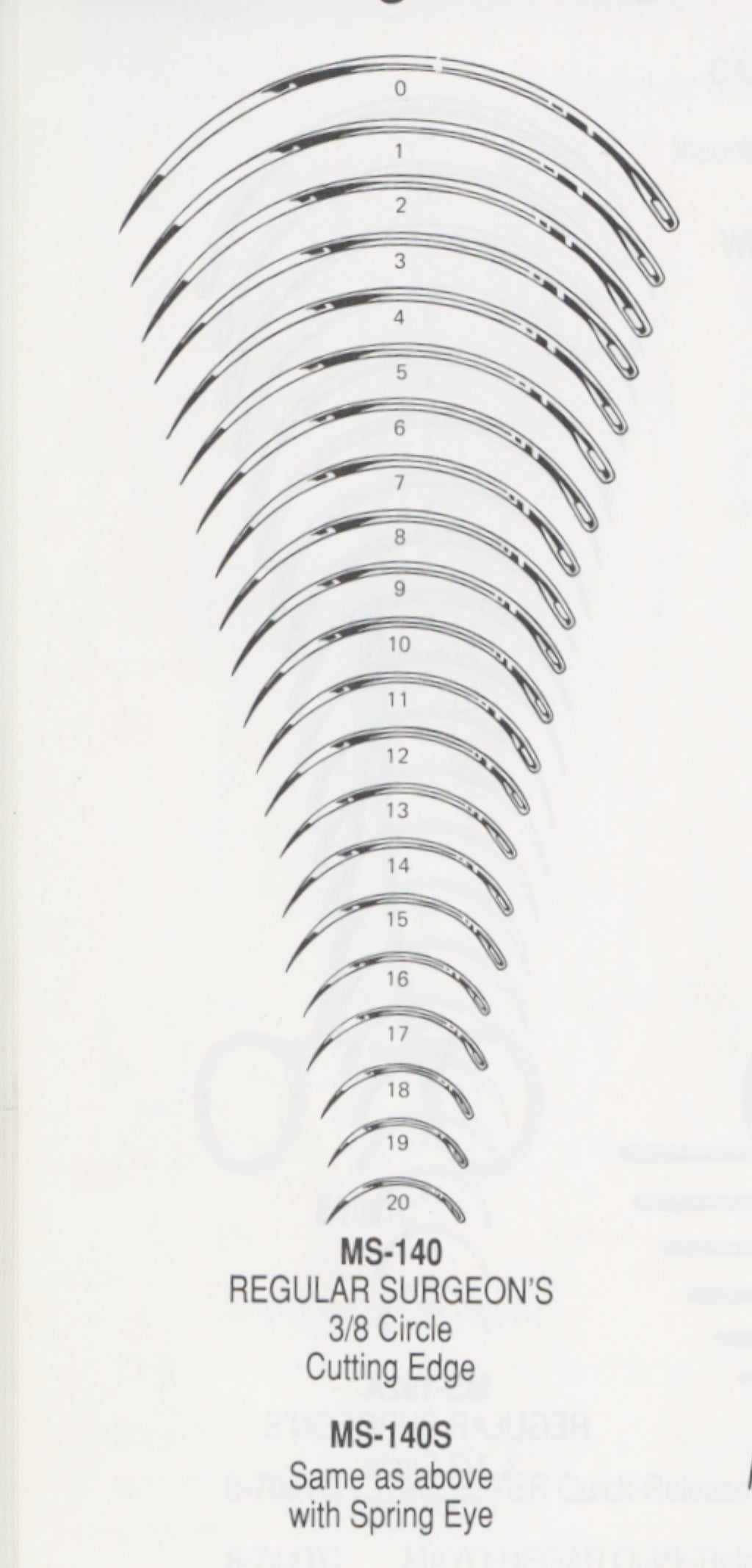 Regular Surgeon Needles 3/8 Circle Set of 8 — Regular Surgeon Needles 3/8 Circle 1822 Set of 8