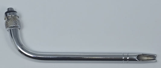 11001 Arterial Tube 4" Curved Threaded Hub Indented Tie-off Full-Flow