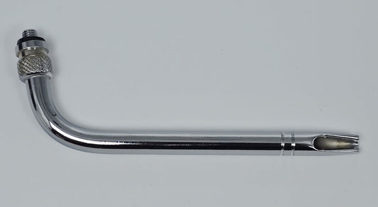 11003 Arterial Tube 4" Curved Threaded Hub Indented Tie-off