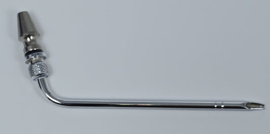 11005 Arterial Tube 4" Curved Threaded Hub Indented Tie-off Full-Flow