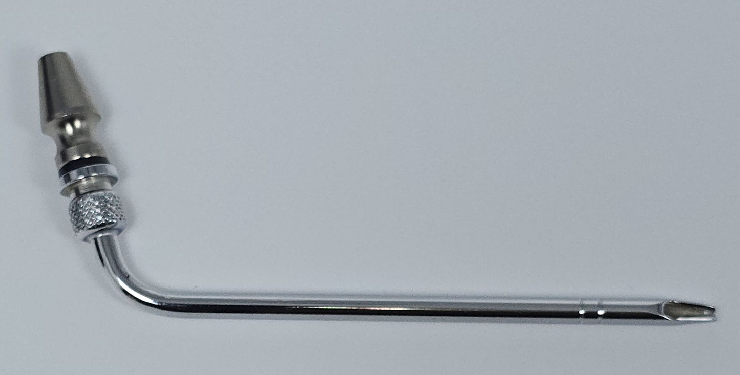 11006 Arterial Tube 4" Curved Slip Hub Indented Tie-off Full-Flow