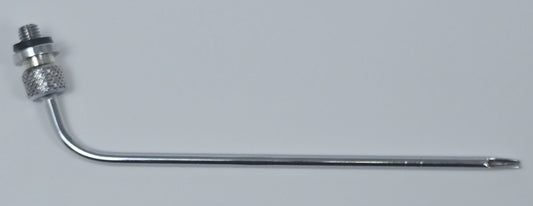 11007 Arterial Tube 4" Curved Threaded Hub Indented Tie-off Full-Flow