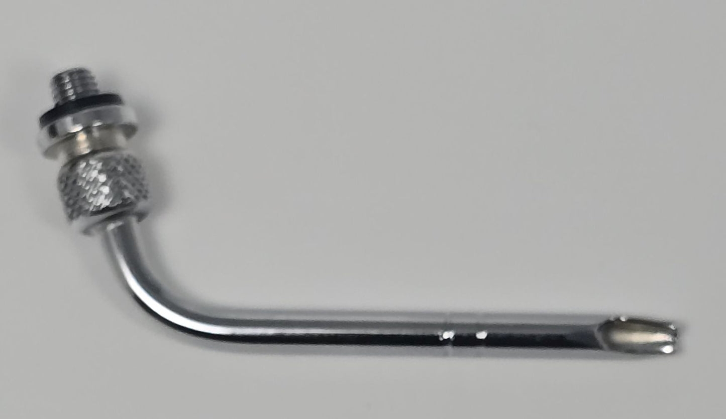 11015 Arterial Tube 2" Curved Threaded Hub Indented Tie-off Full-Flow