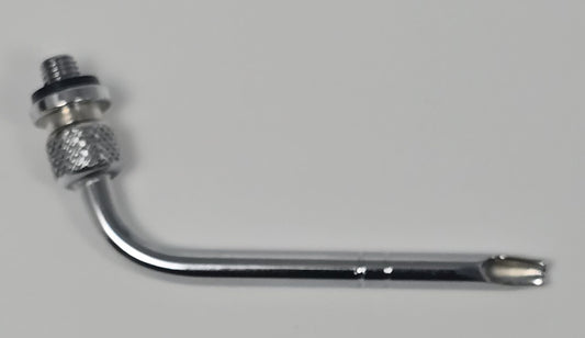 11015 Arterial Tube 2" Curved Threaded Hub Indented Tie-off Full-Flow