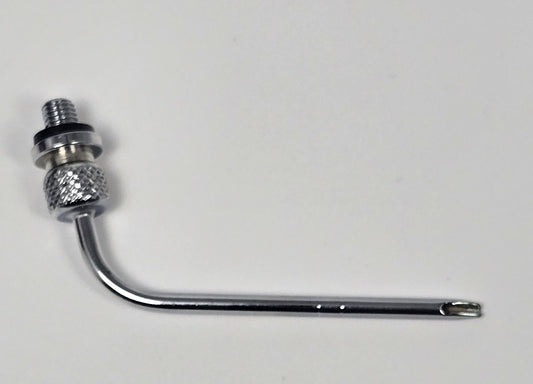 11017 Arterial Tube 2" Curved Threaded Hub Indented Tie-off Full-Flow