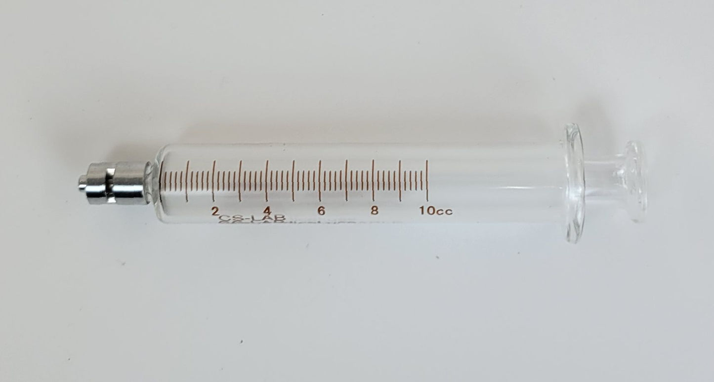 38 CC Glass Hypodermic Syringe Without Needles — 38 Glass Hypo W/OUT Needles 10 CC