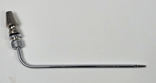 902-C Arterial Tube 4" Curved Slip Hub Indented Tie-off Slotted Vent