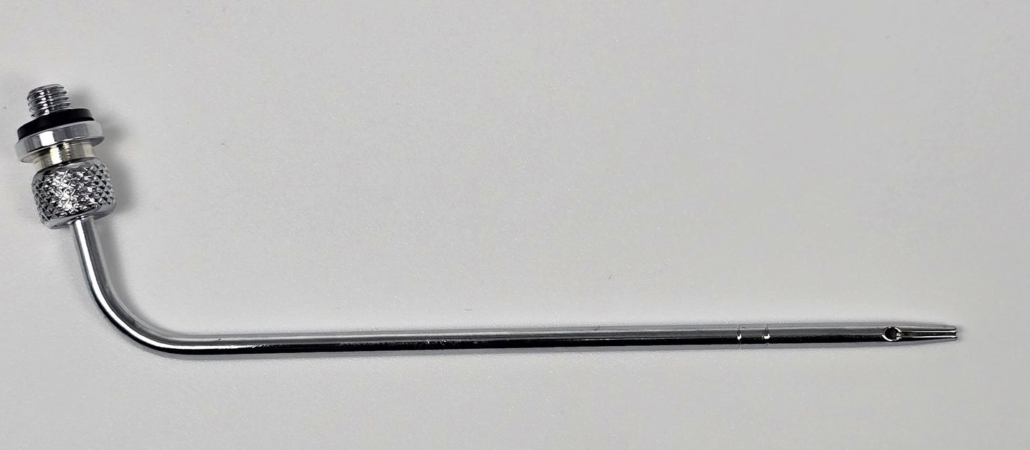 906-C Arterial Tube 4" Curved Threaded Hub Indented Tie-off Slotted Vent