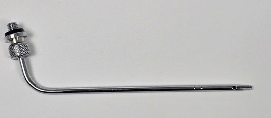 906-C Arterial Tube 4" Curved Threaded Hub Indented Tie-off Slotted Vent