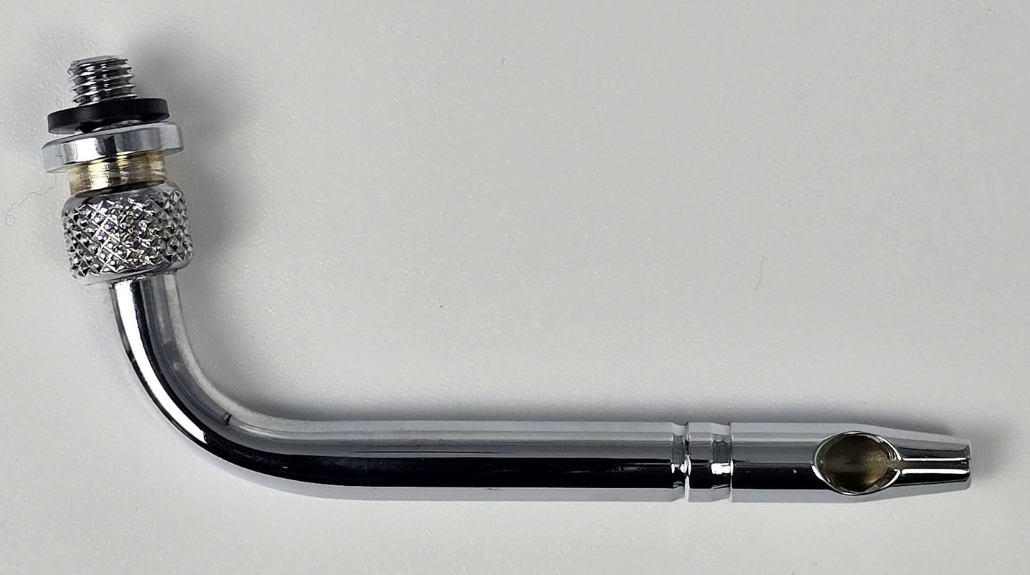 930-T Arterial Tube 2" Curved Threaded Hub Indented Tie-off Slotted Vent