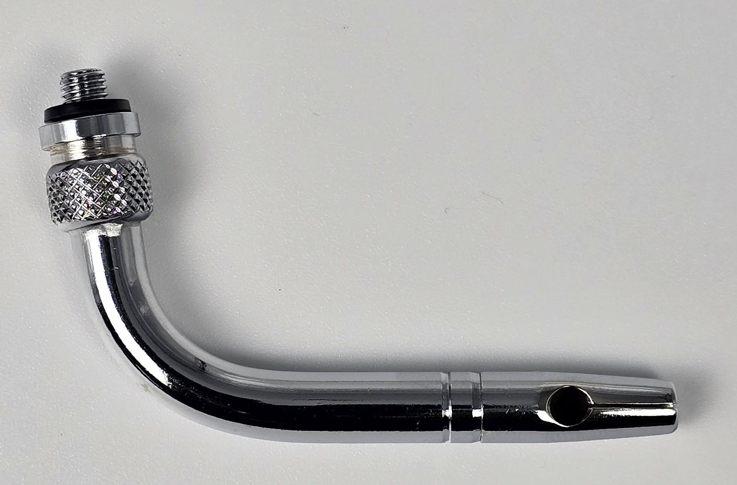 931-T Arterial Tube 2" Curved Threaded Hub Indented Tie-off Slotted Vent