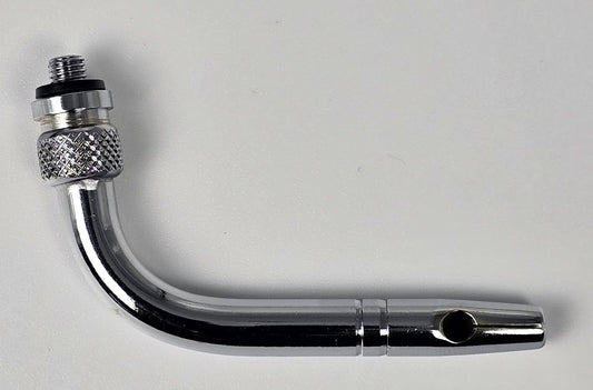 931-T Arterial Tube 2" Curved Threaded Hub Indented Tie-off Slotted Vent