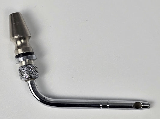 933-S Arterial Tube 2" Curved Slip Hub Indented Tie-off Slotted Vent