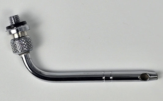 933-T Arterial Tube 2" Curved Threaded Hub Indented Tie-off Slotted Vent