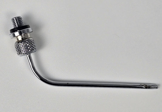 935-T Arterial Tube 2" Curved Threaded Hub Indented Tie-off Slotted Vent