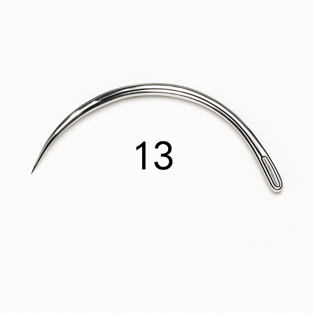 1-0 Regular Surgeon Needle, 3/8 Circle, 1822-14 — 1-0 Regular Surgeon 3/8 Circle 1822-14